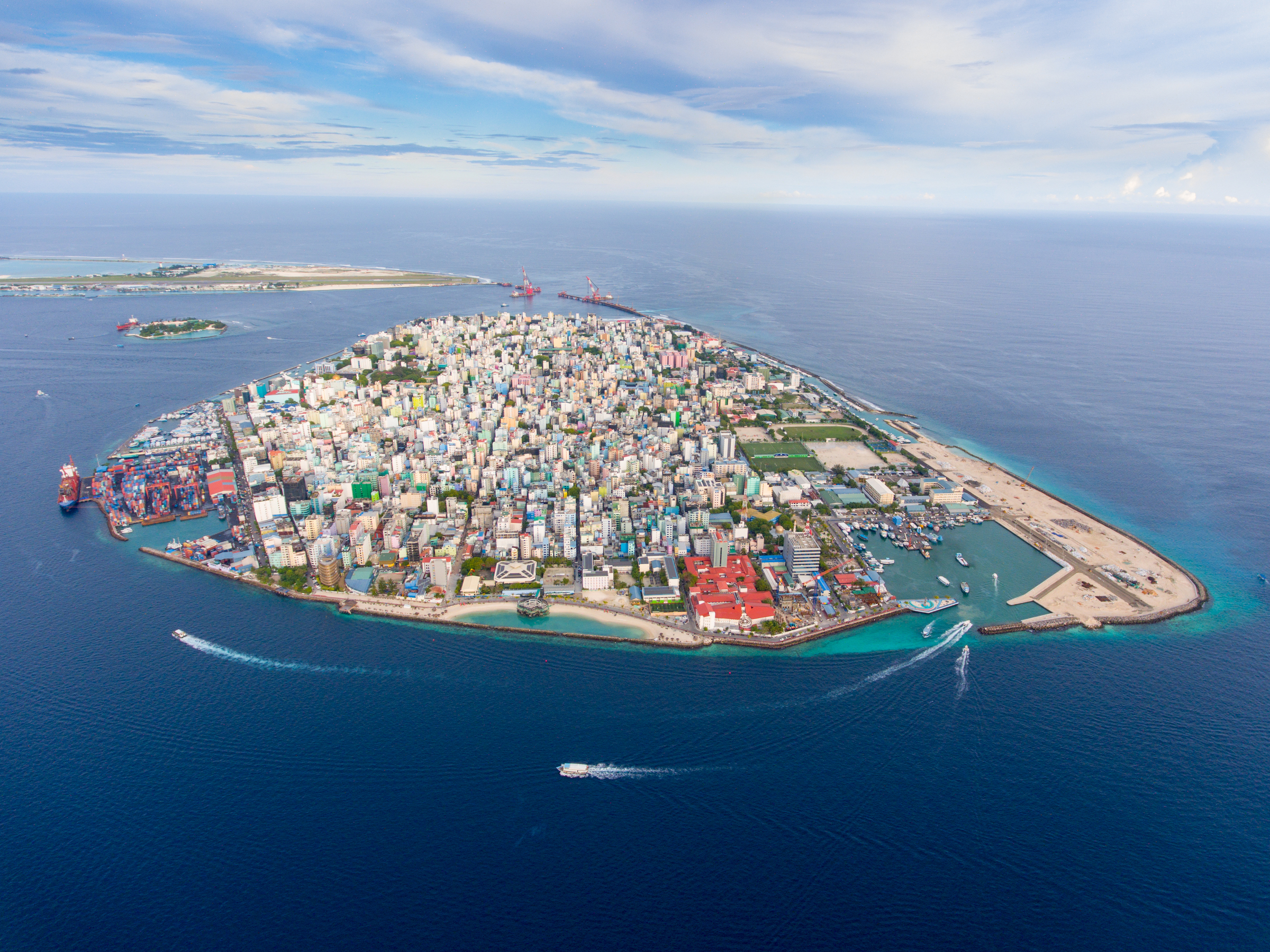 Aerial view of Malé City by ibrahim.mushan on Vecteezy